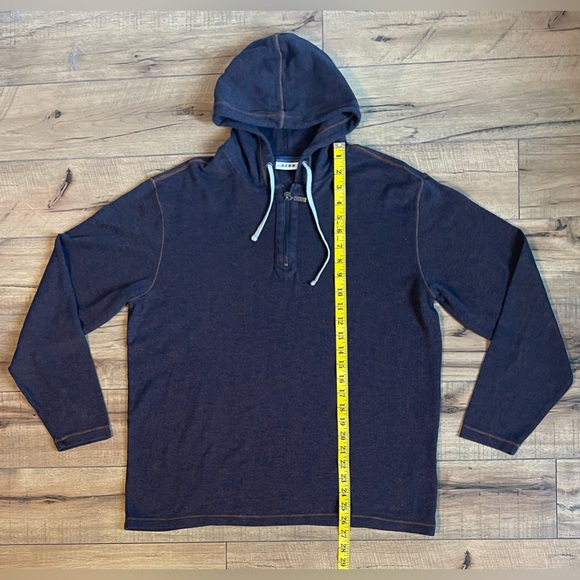 ROWM 1/4 Zip Hoodie Sweatshirt - Picture 4 of 4